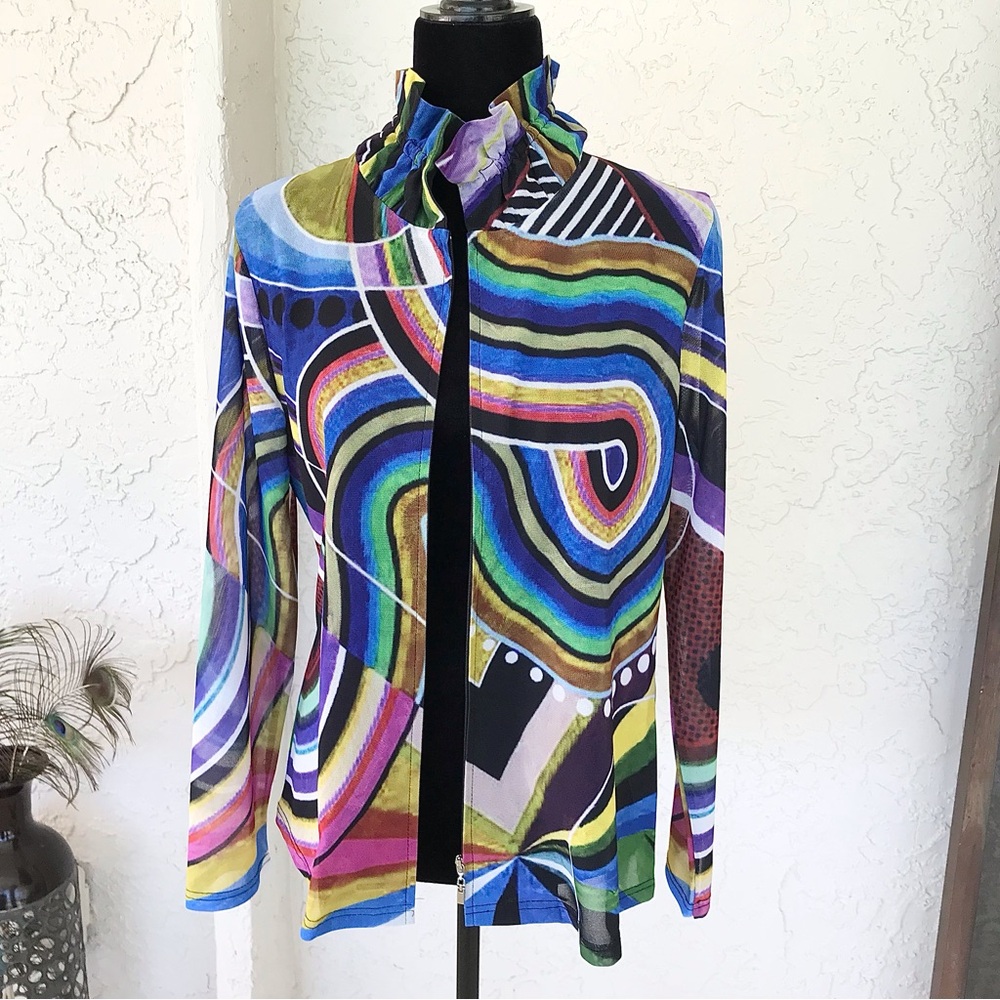 Damee Boutique Artisan Full Zip Jacket, SzM